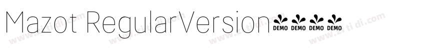 Mazot RegularVersion字体转换
